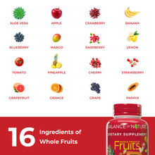 Balance of Nature Fruits ingredients - 16 Ingredients of Whole Fruits