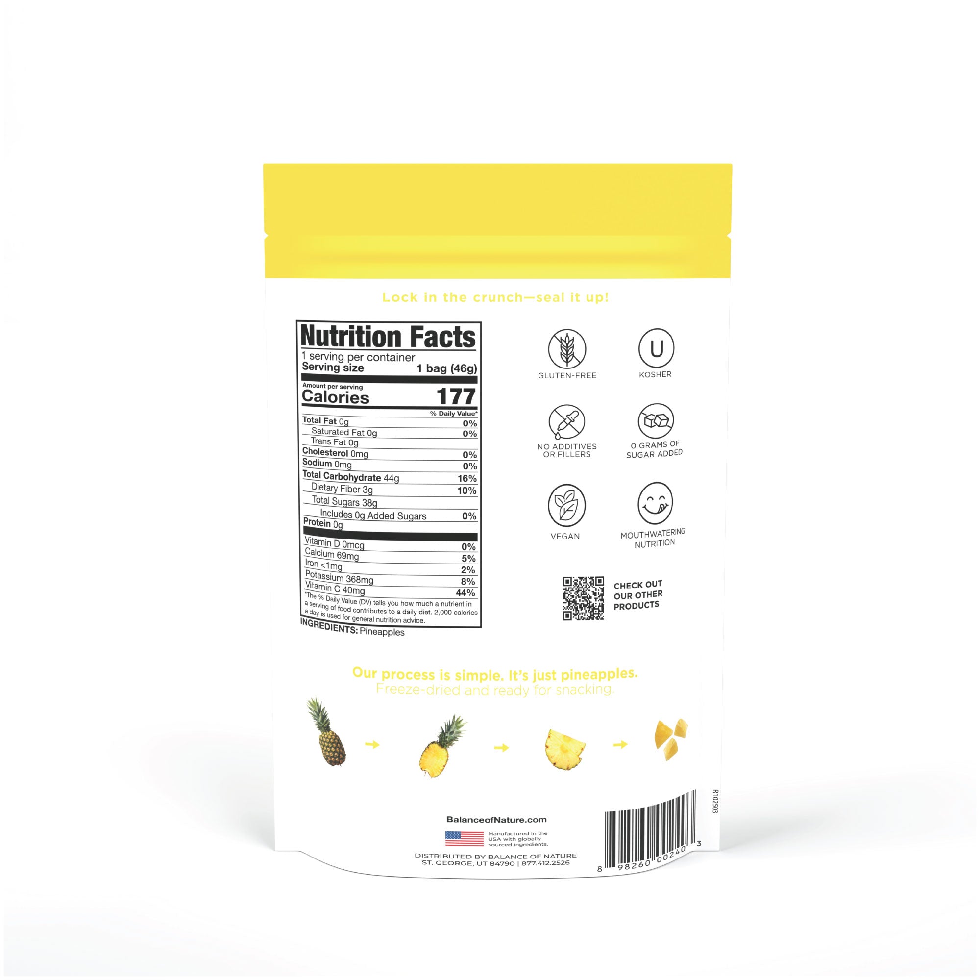 Freeze-Dried Pineapples (3 Pack)